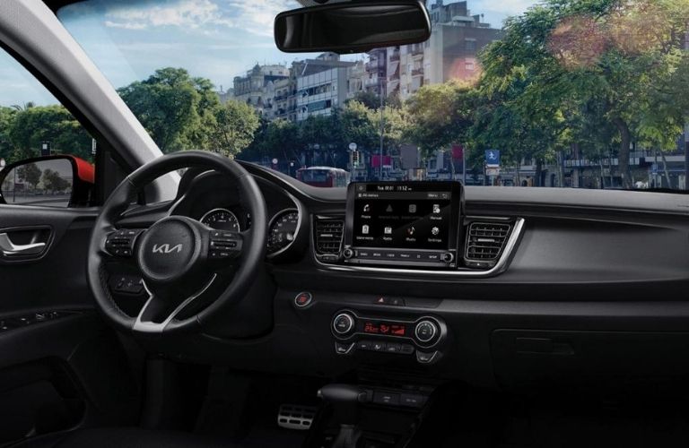 Dashboard View of the 2022 Kia Rio